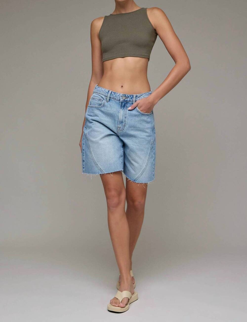 NEW HIDDEN alyx baggy shorts in medium wash